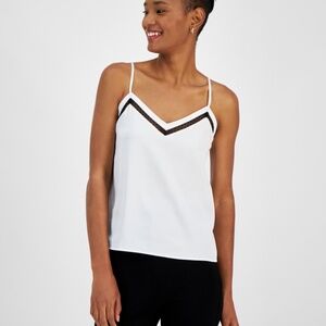 Boss Orange Women's Lace-Inset V-Neck Camisole - White XL